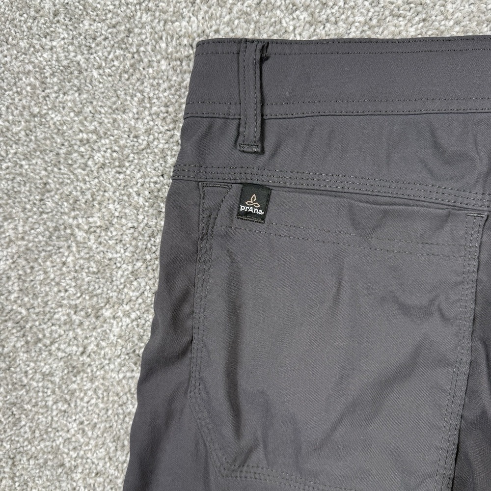 prAna Stretch Zion Belted Cargo Shorts Gray Mens 32x12 Hiking Outdoor Trail - Picture 9 of 12